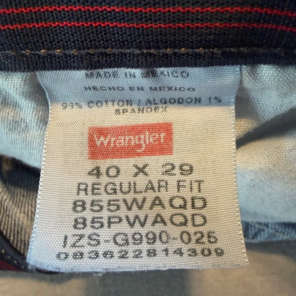 Wrangler Premium Quality Mens Regular Fit Jeans 40x29 855WAQD Stretch Vtg